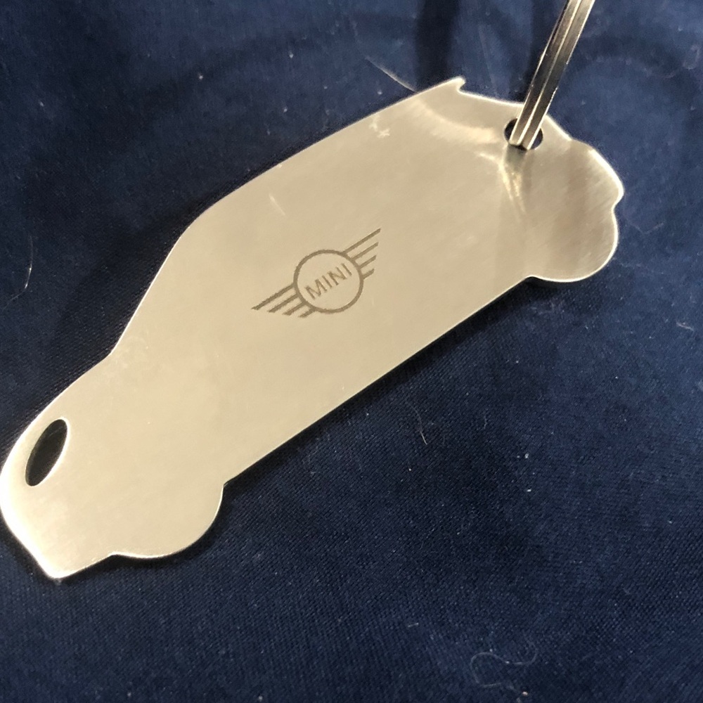 Authentic Mini Silver Car Keychain - Picture 2 of 3